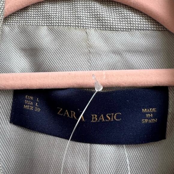 Zara gray plaid blazer large - Picture 6 of 6